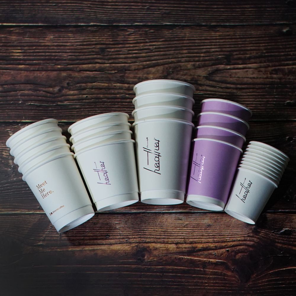Double wall paper cups for coffee